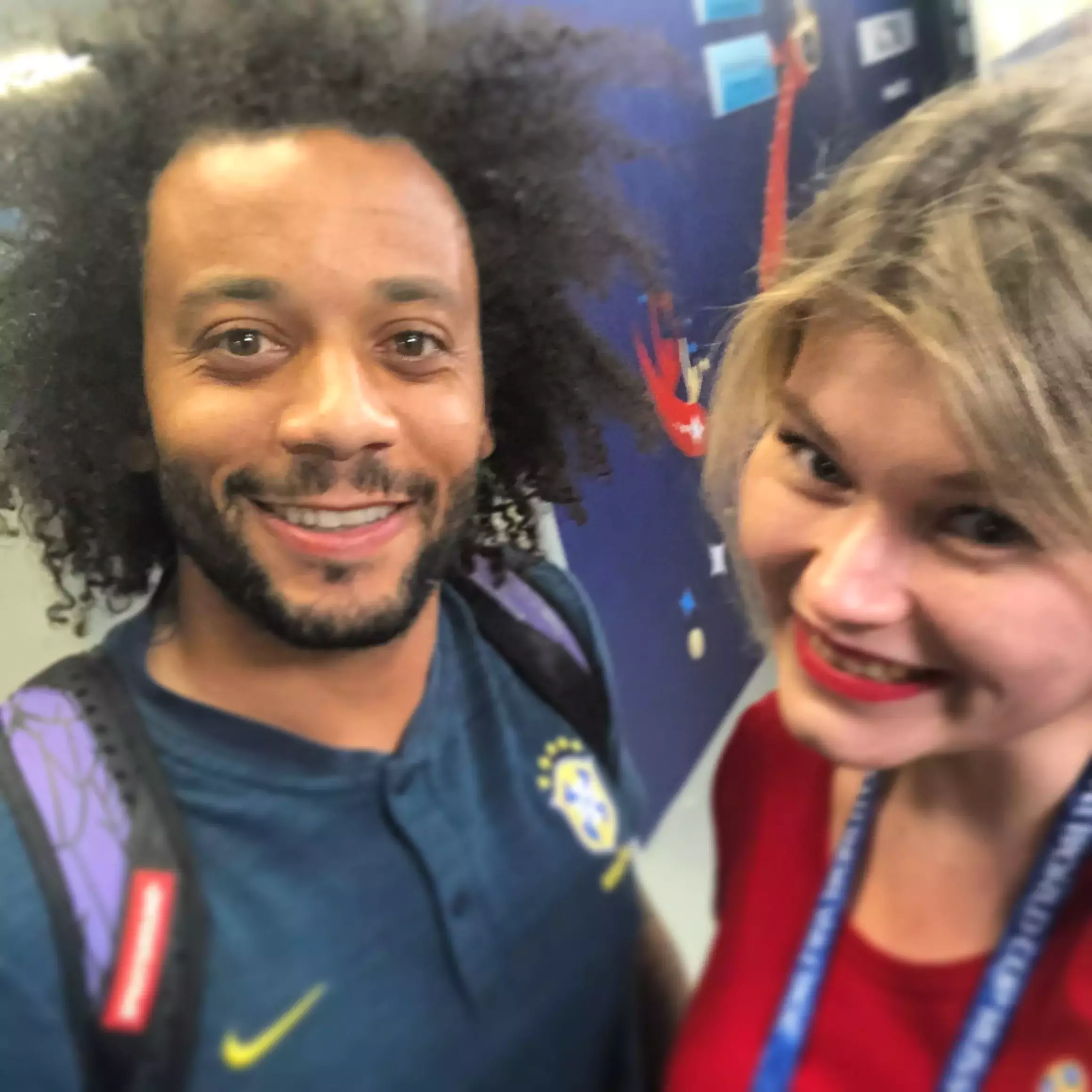 Alex with Marcelo at the World Cup